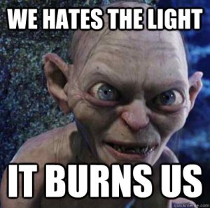 Gollum -  the light burns